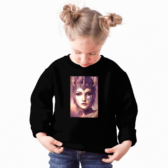 Warrior princess wearing gothic plate dark fantasy Sweatshirts
