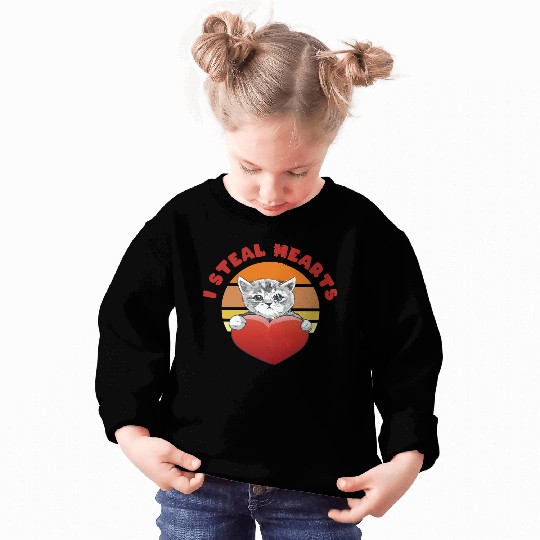 Cat I steal hearts1789 Sweatshirts