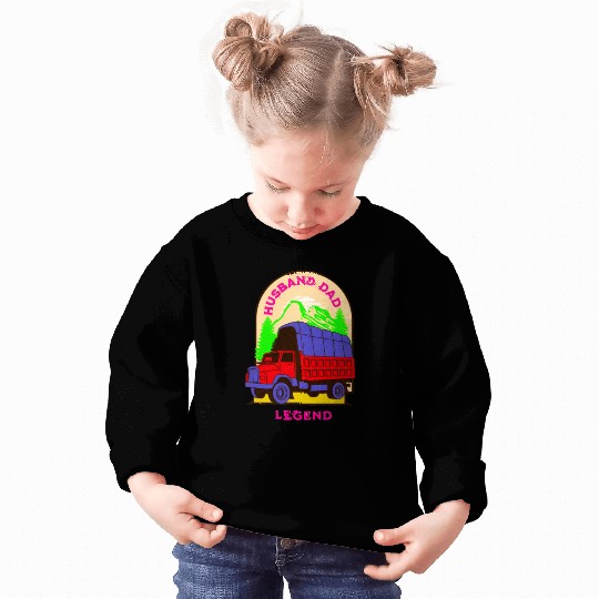 husband dad trucker legend Sweatshirts