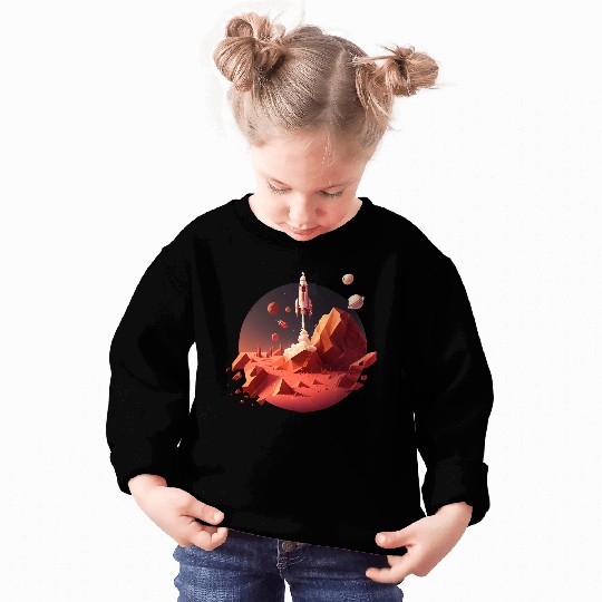Vintage Space Science Mars Fiction Geek Solar Sweatshirts