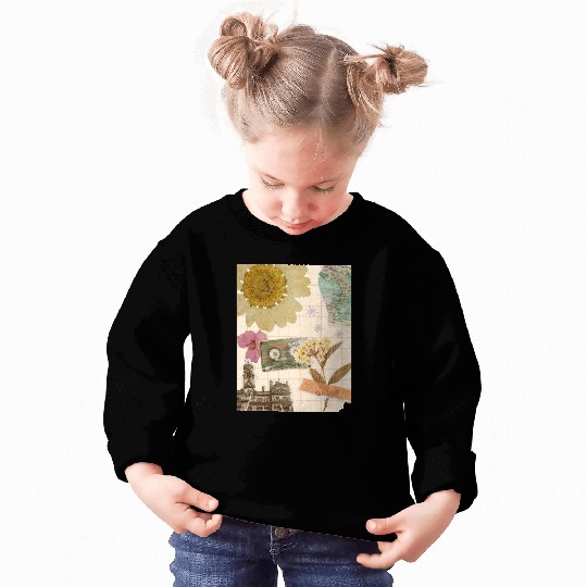Vintage flower architecture aesthetic collage Sweatshirts