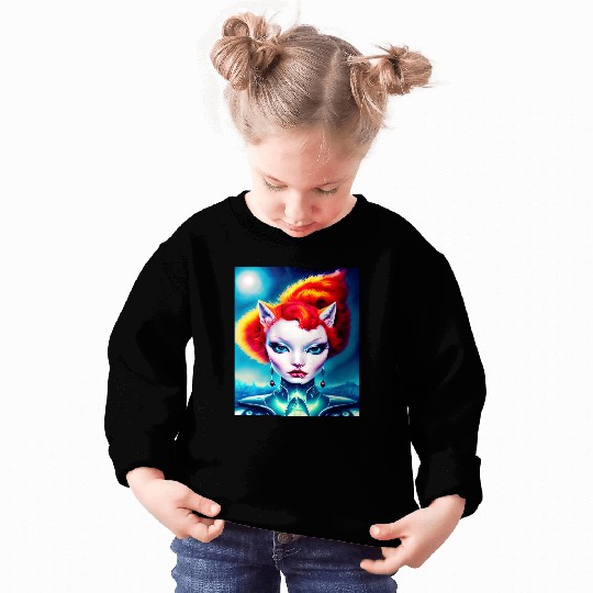 "Alien Cat Woman" Sweatshirts