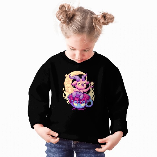 Pastel Goth Kawaii Baphomet Tea Sweatshirts