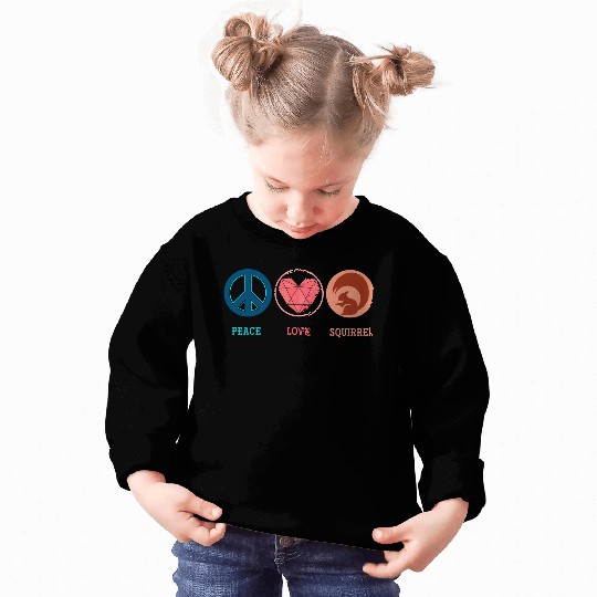 Hippie Animal Lover Gift Peace Sign Squirrel Sweatshirts