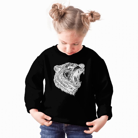 Wild Bear's Head With Sharp Teeth Sweatshirts