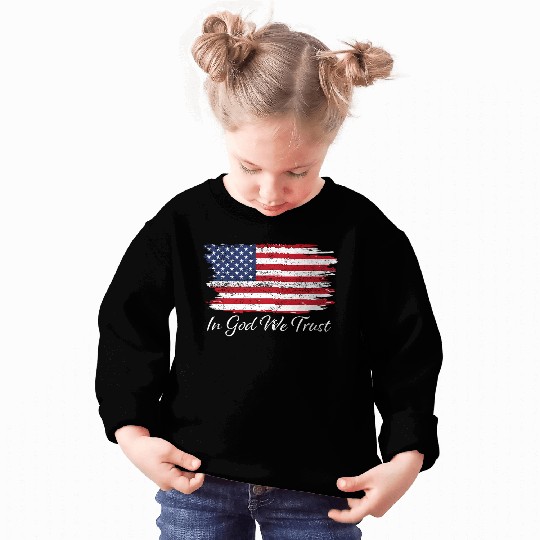 In God We Trust Us Flag Patriotic Sweatshirts