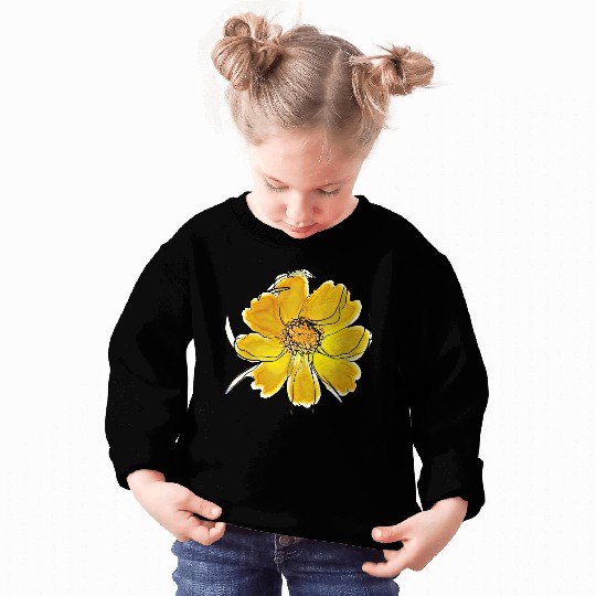 Radiant Yellow Blossom Flower Sweatshirts