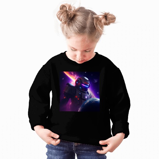 Evil Robot Attacking a Planet Sweatshirts