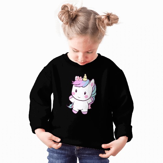 Cute Dancing Unicorn, Joyful Fantasy Design Sweatshirts