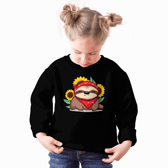 Sunflower sloth with bandana Sweatshirts