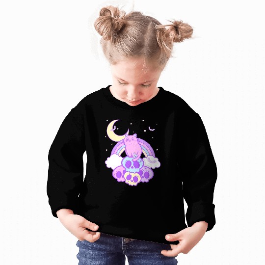 Pastel Goth Cat Skull Lover Cute Gothic Yami Sweatshirts