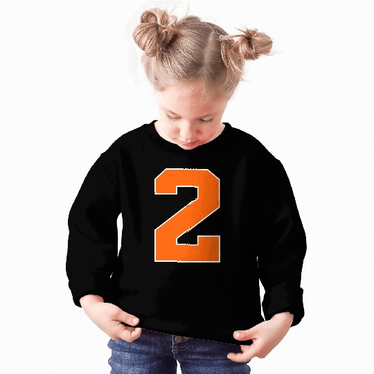 Number 2 Sports Orange Sweatshirts