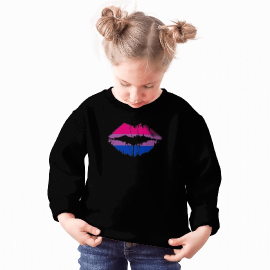 Bisexual Pride Flag LGBTQ Lips Sweatshirts