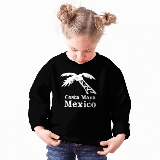 Costa Maya Mexico Palm Tree Vacation Trip Beach Me Sweatshirts