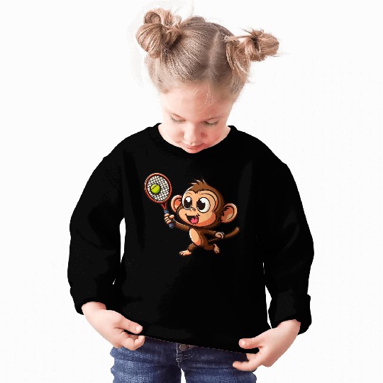 Monkeys in Tennis and Badminton Duel - Hilarious Sweatshirts
