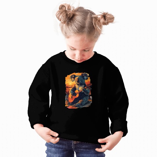 Koala Playing Guitar Music Lover for a Musicians Sweatshirts