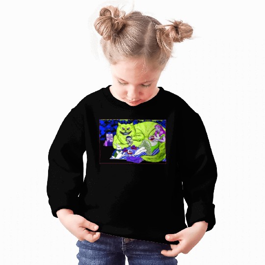 Alice in Picnic land Black (Light Version) Sweatshirts