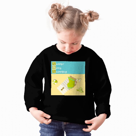 Summer means swimming beach scene Sweatshirts