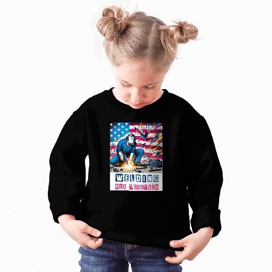Welding USA Togehter Eagle USA Flag Sweatshirts