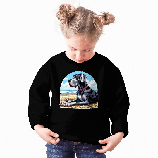 Great Dane On The Beach Sweatshirts