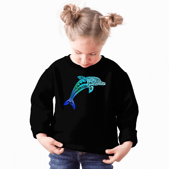 Jumping Dolphin Tribal Sweatshirts