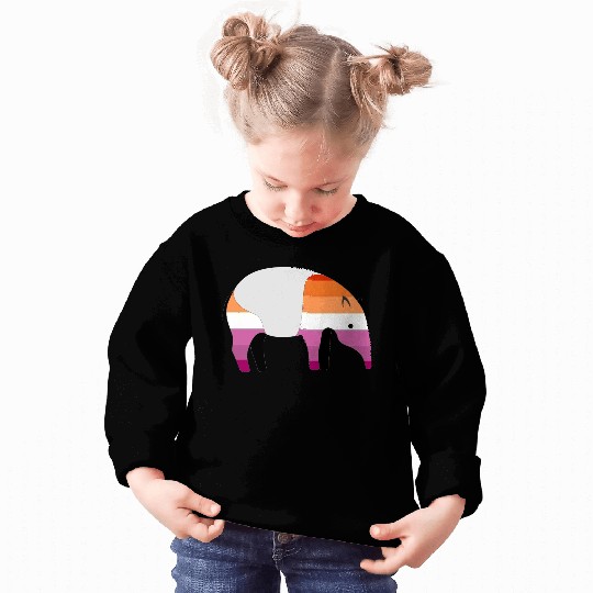 Mountain Tapir with Rainbow Pride Flag Sweatshirts