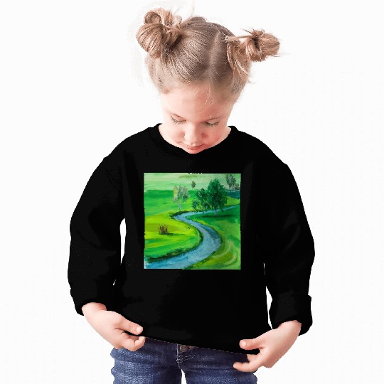 Serene River Path Sweatshirts