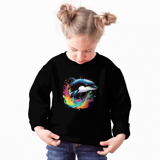 Dolphin In Ocean splash Sweatshirts