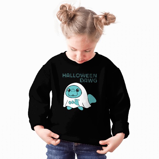 Ghost Manatee - Halloween Dawg Sweatshirts