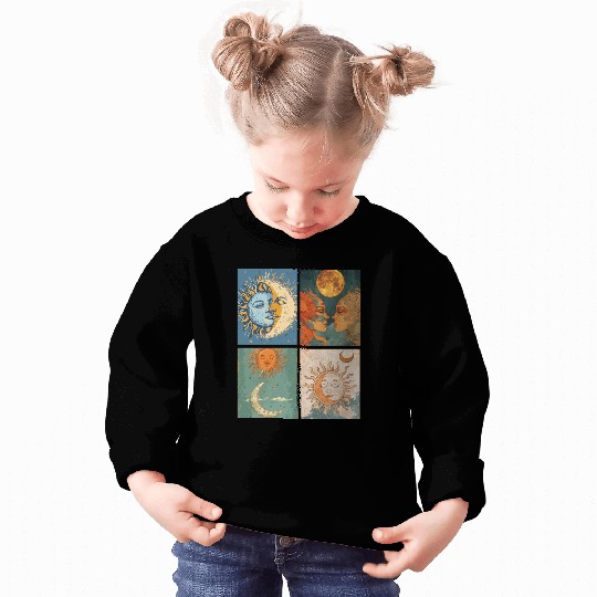 Moon and Sun Tarot Card Designed Look Sweatshirts