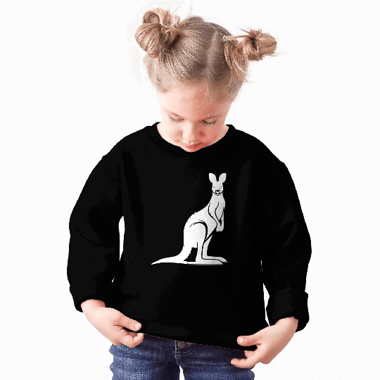 Wild Animal Silhouette With Typical Kangaroo Pose Sweatshirts