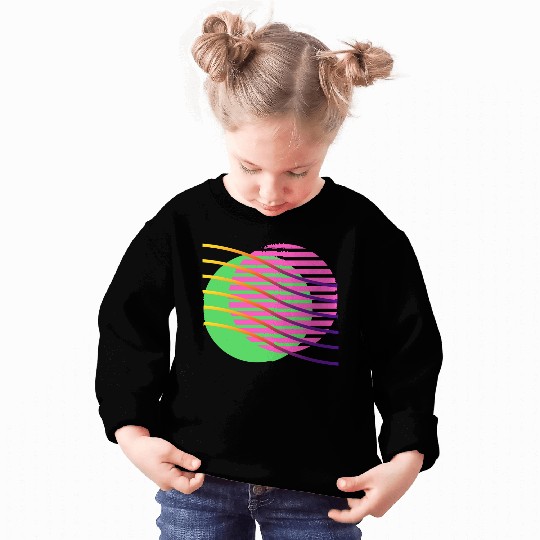 Neon Wave Geometric Abstract Sweatshirts