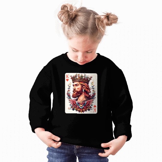 King of Hearts Card Illustration Sweatshirts