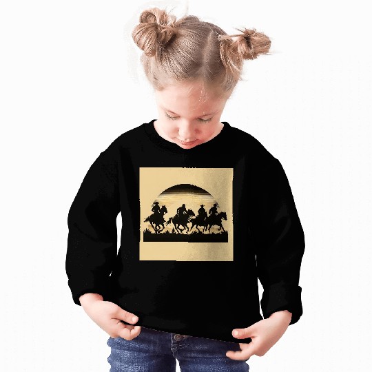 Western Sunset Silhouette Sweatshirts
