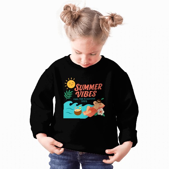 Summer Vibes Sunshine Illustration Sweatshirts