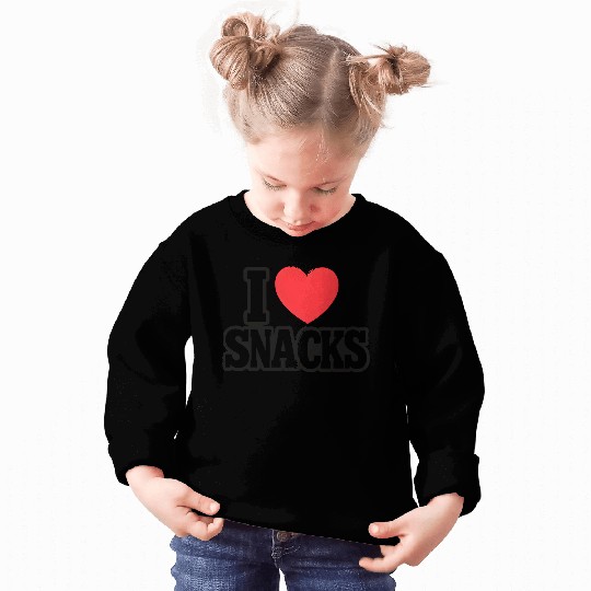 I Love Snacks Heart Graphic Sweatshirts