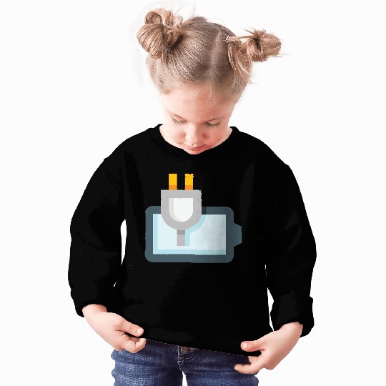 Electric Plug Motif on Modern Background Sweatshirts