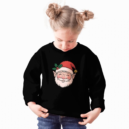 Festive Santa Elf Face Design Sweatshirts