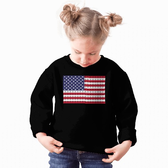 Independence Day cross-stitch american flag Sweatshirts