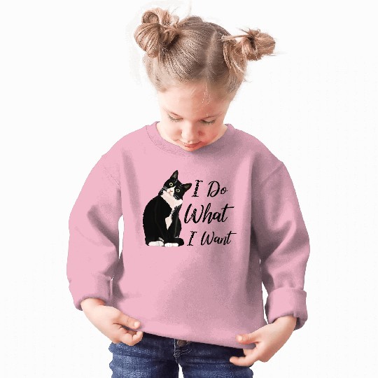 Do What I Want Tuxedo Cat Mom Cute Funny Graphic Sweatshirt