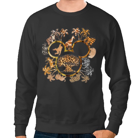 Mickey Animal Kingdom Family Sweatshirts, Disney Leopard Sweatshirts, Family Vacation 2023 Sweatshirts