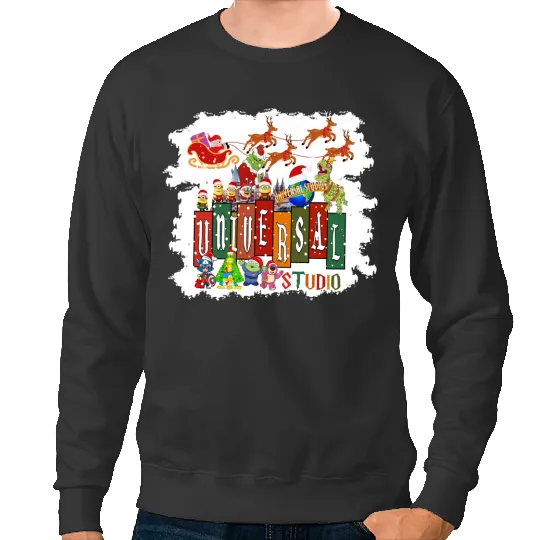 Universal Studios Christmas Sweatshirts, Disneyland Christmas Sweatshirts