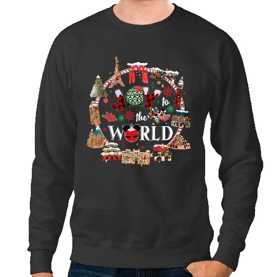 Joy to the World  Sweatshirts, Epcot Christmas Sweatshirts, Epcot World Sweatshirts, Disney Christmas Sweatshirts