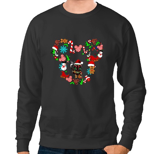 Star Wars Christmas Sweatshirts, Mandalorian Disney Christmas Sweatshirts, Christmas Mickey Sweatshirts