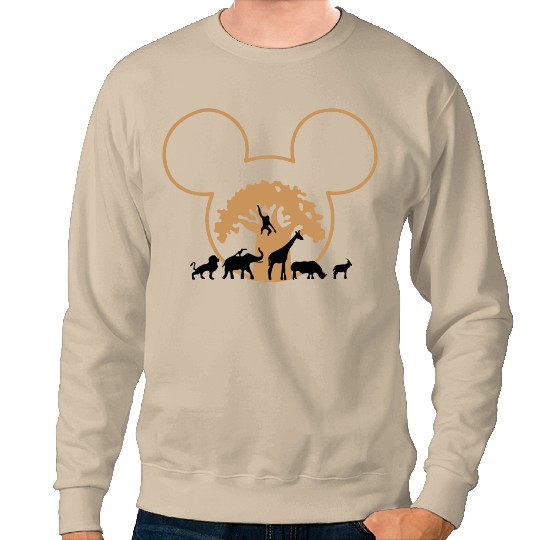 Disney Animal Kingdom Mickey Ears Sweatshirts, Retro Mickey Safari Sweatshirts, Mickey and Friends Sweatshirts, Disney Family Trip 2023 Sweatshirts