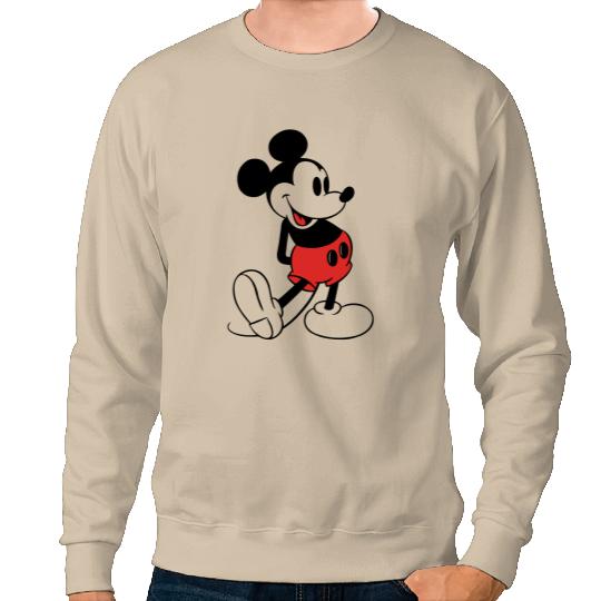 70s Mickey Mouse Black Grey Ringer Sweatshirts Vintage 1970s Made in USA 50/50 Unofficial Disney Cartoon Character Sweatshirts Streetwear Sportswear