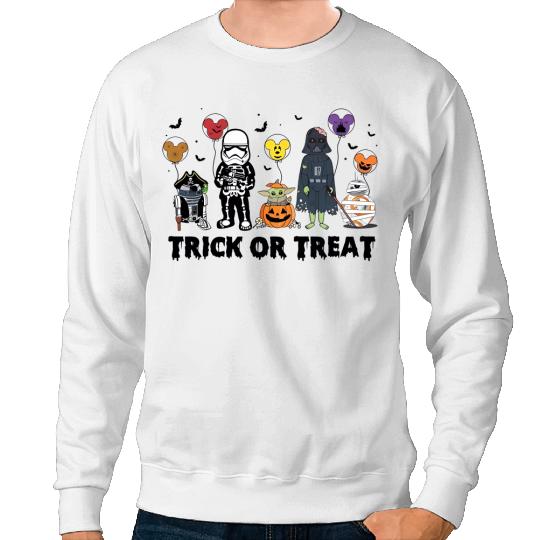 Trick Or Treat Star Wars Sweatshirts, Disney Halloween Sweatshirts,