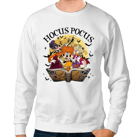 Disney Hocus Pocus Sweatshirts, Minnie Daisy Clarabelle Cosplay Pocus Sanderson Sisters Sweatshirts