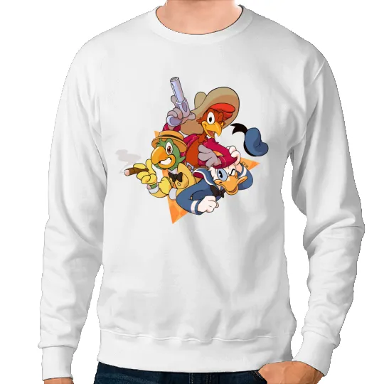 The Three Caballeros Sweatshirts, Disney Amigo Sweatshirts, 3 Amigos Sweatshirts, Donald Duck Sweatshirts