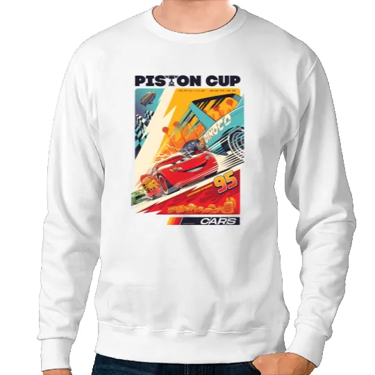 Discover Piston Cup Lightning Mcqueen Disney Cars Sweatshirts, Lightning Mcqueen Sweatshirts